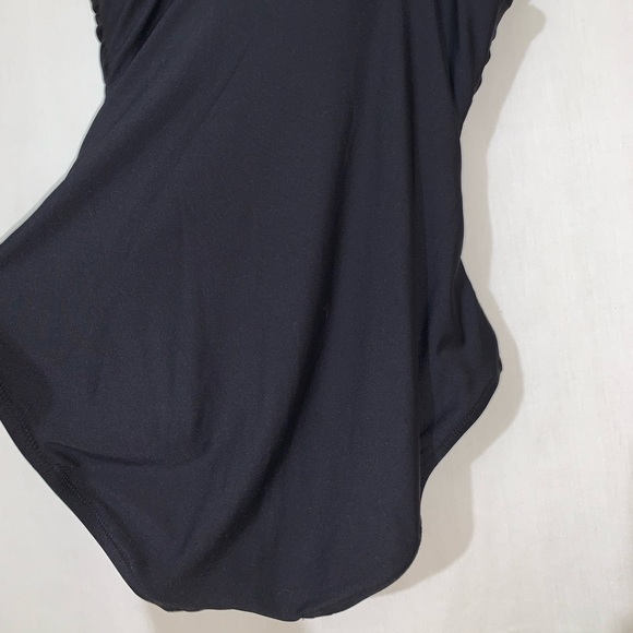 J. Crew Ruched Femme One-Piece Padded Full-Coverage Swimsuit In Black 4 - Picture 11 of 16